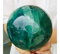 DSZUJTYROP Green Fluorite Ball Quartz Crystal Home Shabby Decoration Spiritual Gemstones Ornaments (Color : Lake Blue, Size 100-110mm)