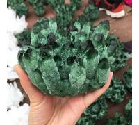 DSZUJTYROP Green Ghost Phantom Quartz Crystal Cluster Wedding Decoration Aquarium Ornaments