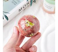 DSZUJTYROP Peach Blossom Stone Tourmaline Crystal Ball Magic Divination Gemstone Sphere Quartz Decoration Ornaments (Size : 5-6cm)