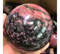 DSZUJTYROP Plum Tourmaline Stone Ball, Hand Cut Crystal Ornaments (Size : 90-100mm)