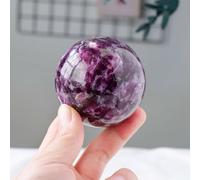 DSZUJTYROP Purple Quartz Kunzite Stone Crystal Ball Polished Globe Home Decoration Ornaments (Size : 5.5-6cm)