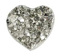 DSZUJTYROP Pyrite Crystal Gemstone Heart-Shaped Spiritual Desk Decoration Home Gift Decor(40mm)