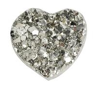 DSZUJTYROP Pyrite Heart Crystal Cluster High Iron Crystals Stone for Increased Willpower and Manifestation,1PCS