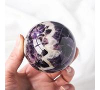 DSZUJTYROP Quartz Ball Dream Amethyst Crystal Crafts Polished Gemstone Sphere Home Decoration Ornaments (Size : 6.5-7cm)