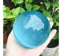DSZUJTYROP Quartz Blue Cat Eye Crystal Ball Gemstone Sphere Ornaments (Size : 80g)