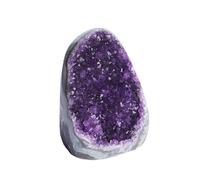 DSZUJTYROP Raw Amethyst Geode Purple Crystal Quartz Cluster Dream Thunder Stone Home Decoration Ornaments (Size : 700-800g)
