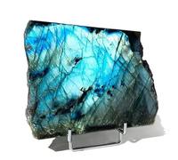 DSZUJTYROP Raw Labradorite Stone Crystals Gemstone, Rough Slab, Standing Display Specimens,600~700g