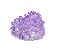 DSZUJTYROP Raw Rock Crystal Cluster Titanium Coated Amethyst Gemstones Balancing Crystals for Home Table Decorations Gift,5-8cm