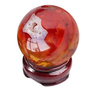DSZUJTYROP Red Carnelian Agate Quartz Crystal Ball Stone Sphere Minerals with for Fengshui, Home Decor,Crystals Collection,30~40mm