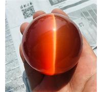 DSZUJTYROP red Cats Eye Crystal Ball Divination Stone Photography Decoration (Size : 6cm)