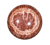 DSZUJTYROP Red Meat Stone Crystal Ball, Polished Gemstone for Decorative, Feng Shui Sphere for Home Decor,Ornament,Gift