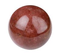 DSZUJTYROP Red Strawberry Crystal Ball Stone Ornaments Magic Sphere Gift for Divination Photography Decoration,55-60mm