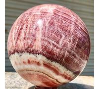 DSZUJTYROP Rhodochrosite Pig Stone Sphere Quartz Crystal Ball Ornaments (Size : 70-75mm)