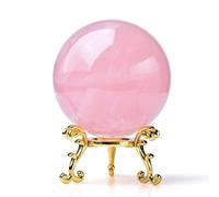 DSZUJTYROP Rose Quartz Crystal Stone Ball | | Divination Sphere Sculpture Figurine Gemstone |Home Desk Decor Decorative Collection,9cm
