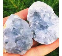 DSZUJTYROP Small Size Blue Celestite Cluster Raw Crystal Geode Druzy Stone 50g-80g 5pc