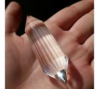 DSZUJTYROP Stone 24Sided Clear Double Terminated Vogel Inspired Crystal Wand