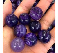 DSZUJTYROP Stone Agate Quartz Crystal Ball Electroplating Purple Porcelain(2pcs)