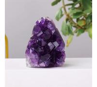 DSZUJTYROP Stone Amethyst Cluster Purple Quartz Crystal Geode Irregular Point Wand Rock Ornaments (Size : 100-150g)