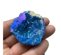 DSZUJTYROP Stone Angel Aura Quartz Geode - Titanium Alloy High Crystal Cuarzo Cluster/Geode