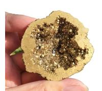 DSZUJTYROP Stone Angel Halo Geode Crystal Hole Cluster Electroplated Coating