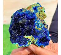 DSZUJTYROP Stone Azurite Malachite Geode Crystal Collectible(160-200g)