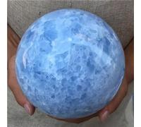DSZUJTYROP Stone Blue Calcite Gemstone Sphere Celestine Quartz Ball Crystal Home Deco(1100-1200g)