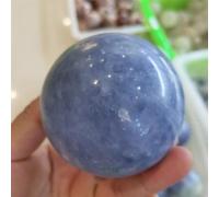 DSZUJTYROP Stone Blue Calcite Quartz Crystal Ball Home Office Decoration Ornaments(71-80mm)