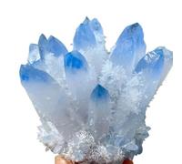 DSZUJTYROP Stone Blue Phantom Quartz Crystal Cluster, Decor(Size:300-350g)