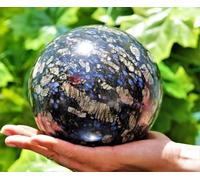 DSZUJTYROP Stone Blue Stained Quartz Crystal Ball Home Decor