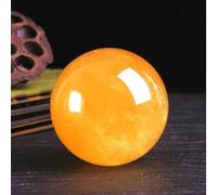 DSZUJTYROP Stone Citrine Calcite Quartz Crystal Ball Home Decoration Wooden Frame(3cm)