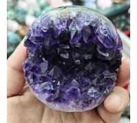 DSZUJTYROP Stone Crystal Amethyst geode Agate Ball Open Smile Home Decoration Crafts(61-70mm)