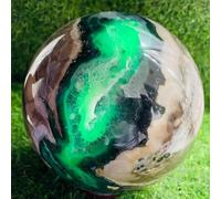 DSZUJTYROP Stone Fluorescent Agate Ball, Quartz Crystal Pillar, Home Office Decorative(Size:900-1000g)