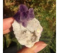 DSZUJTYROP Stone Geode Quartz Crystal Halo Amethyst Cluster Home Decor Gift(1PCS)