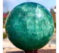 DSZUJTYROP Stone Green Fluorite Crystal Ball Sphere Gem Home Decoration Gift(310-400g)
