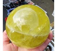 DSZUJTYROP Stone Lemon Yellow Crystal Sphere Quartz Ball Home Decor(100-180g)
