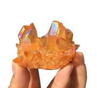 DSZUJTYROP Stone Orange Electroplated Crystal Cluster Quartz Point Home Decor