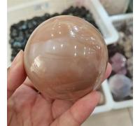 DSZUJTYROP Stone Orange Moonstone Crystal Ball Home Room Decoration Gift(61-70mm)