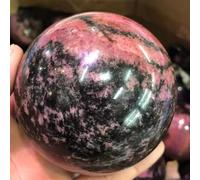 DSZUJTYROP Stone Plum Tourmaline Ball, Hand Cut Crystal Ball(Size:70-80mm)
