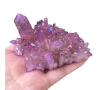 DSZUJTYROP Stone Purple Electroplated Crystal Cluster Quartz Decorative