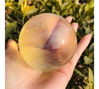 DSZUJTYROP Stone Quartz Crystal Mixed Color Fused Ball Living Room Decoration Gift(Light Yellow,4-5cm)