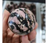 DSZUJTYROP Stone red Aluminum Ball Crystal Crafts Minerals(Rhododendron)