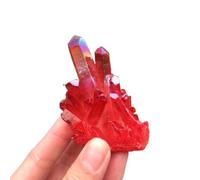 DSZUJTYROP Stone Red Flame Halo Quartz Crystal Cluster Home Decor