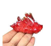 DSZUJTYROP Stone Red Flame Halo Quartz Crystal Cluster Home Furnishing Gift