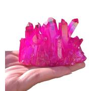 DSZUJTYROP Stone Red Flame Halo Quartz Crystal Cluster Ornament