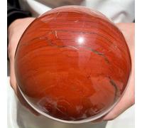 DSZUJTYROP Stone Red Jasper Crystal Ball Sphere Quartz Home Decor(450-500g)