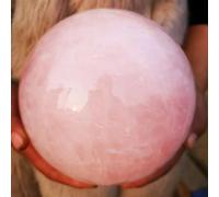 DSZUJTYROP Stone Rose Quartz Magic Crystal Ball Sphere(Size:500g-600g)