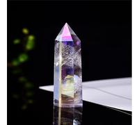 DSZUJTYROP Stone Transparent Quartz electroplated Crystal dot Wand Column Crafts Home Decoration Ornaments(5-6cm)