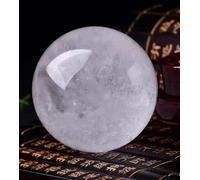 DSZUJTYROP Stone Transparent White Crystal Ball Quartz Home Office Decorative(Color:White,Size:500-550g)