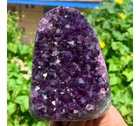 DSZUJTYROP Stone Uruguary Purple Amethyst Cluster Geode Crystal Decoration(150-200g)