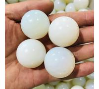 DSZUJTYROP Stone White Opal Crystal Ball Decorated with Minerals